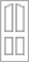 Custom closet door - Provincial composite wood design 